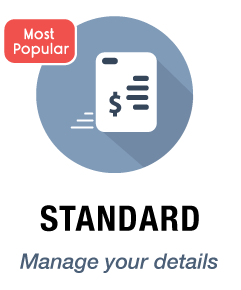 most popular standard service plan manage your details